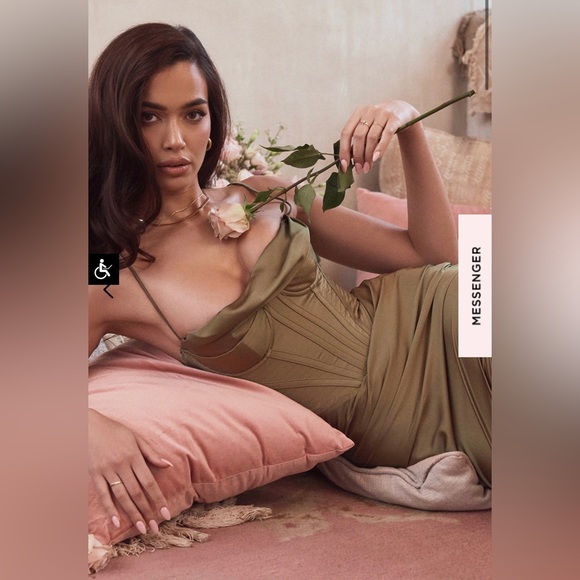 House of CB Myrna Olive Corset Slip Dress - Picture 6 of 11